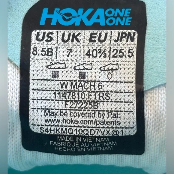 HOKA 🔥 Mach 6 1147810 FTRS Frost White Running Shoes Sneakers NEW - Picture 11 of 12